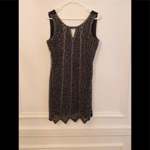 Beautiful beaded cocktail dress charcoal
